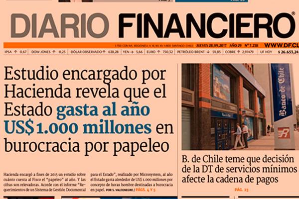 Consultoría de Microsystem revela que el Estado gasta US$1.000 millones al año en papeleos